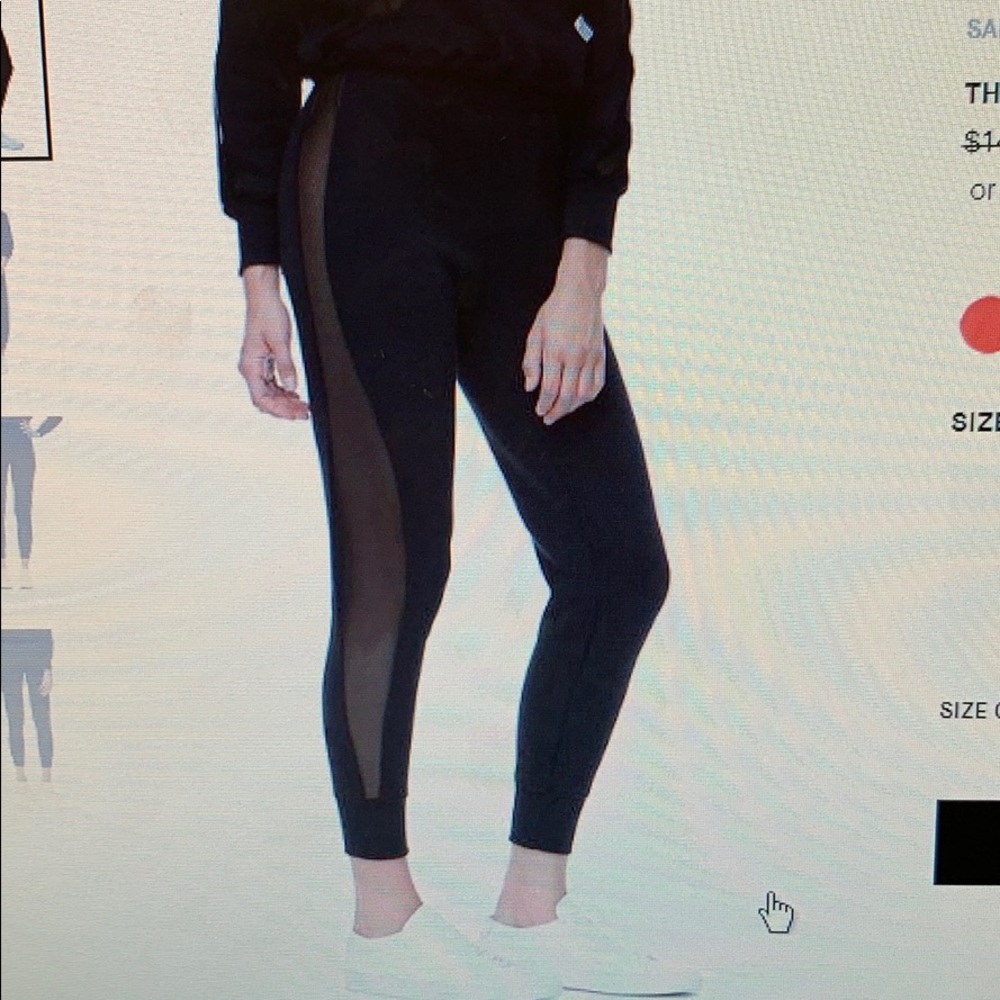 Good American mesh panel sweat lounge pant